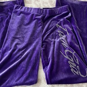 purple velour I.AM.GIA pants